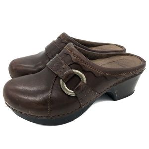 Dansko Women’s Brown Oiled Genuine Leather Slip On Mules Clogs Women’s Size 38